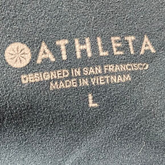 Athleta Colorblock Salutation 7/8 leggings in deep turquoise - Women's Large - Picture 5 of 9